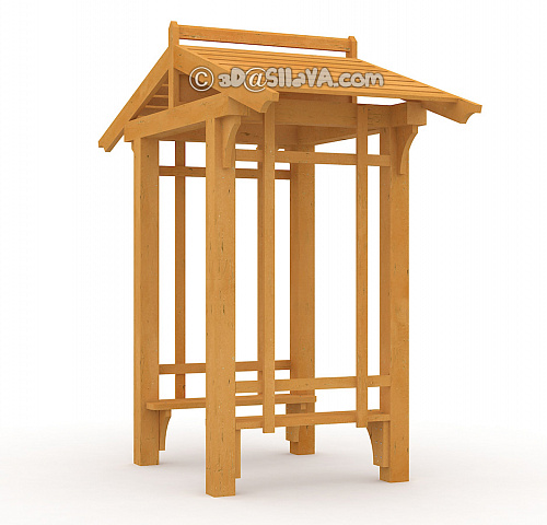 Беседка садовая из дерева (идея: PergolaDrafts - Ted’s Woodworking). © SllaVA.com
