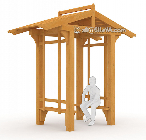 Беседка садовая из дерева (идея: PergolaDrafts - Ted’s Woodworking). © SllaVA.com