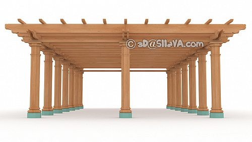 Пергола для уличного кафе 7,5х15,0м. (Vermont Timber Works). © SllaVA.com