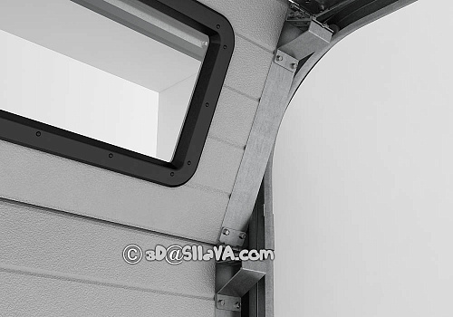 Фрагмент. Секционные промышленные ворота. © SllaVA.com