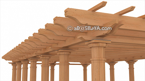 Пергола для уличного кафе 7,5х15,0м. (Vermont Timber Works). © SllaVA.com